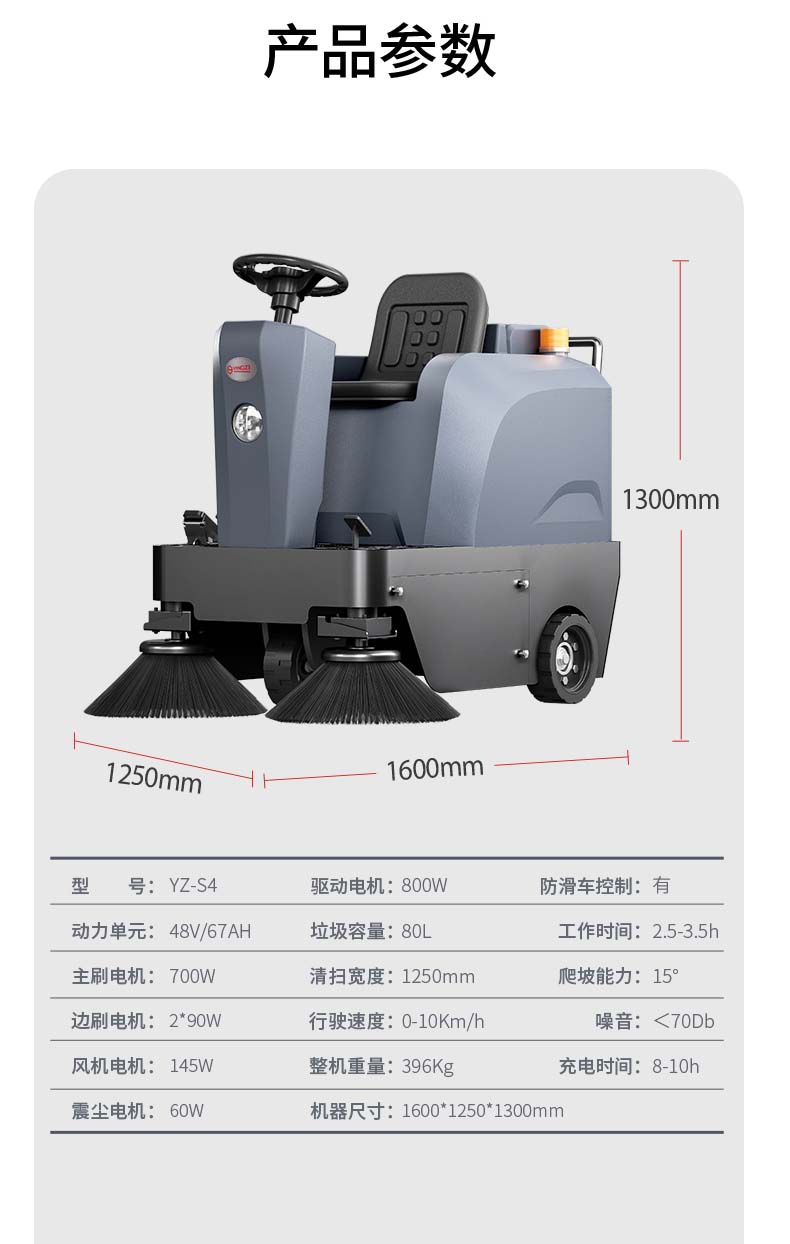 揚子掃地機(jī)S4 小型工業(yè)駕駛式掃地車